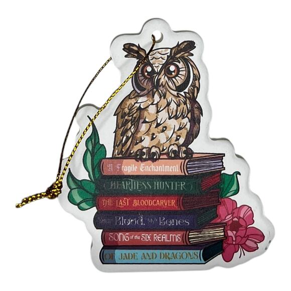 OwlCrate Oswald Owl Ornament 2024 YA Box Books  December 2024 "Out of the Woods" - Picture 7 of 8